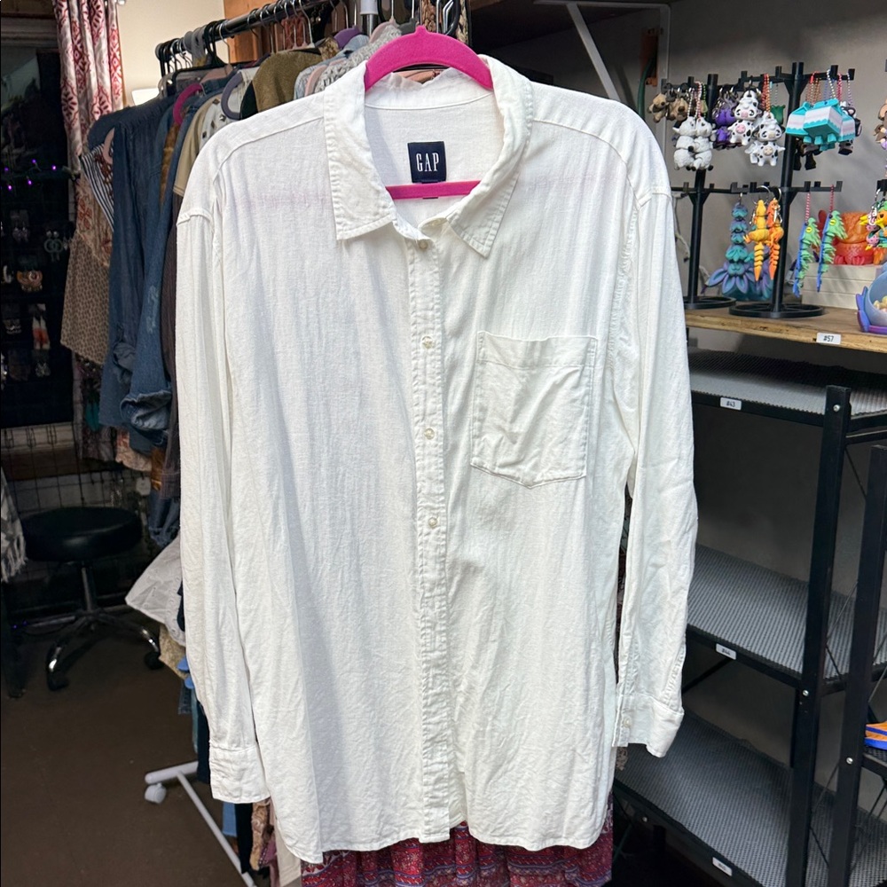 GAP Ivory Long-Sleeve Shirt